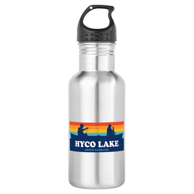 Hyco Lake North Carolina Canoe 532 Ml Water Bottle (Front)