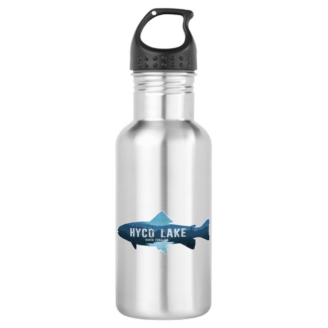 Hyco Lake North Carolina Fish 532 Ml Water Bottle (Front)