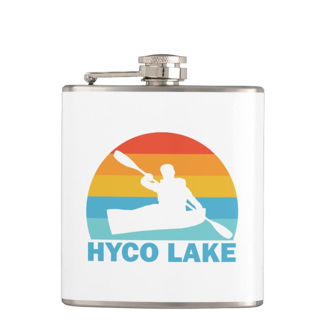 Hyco Lake North Carolina Kayak Hip Flask (Front)