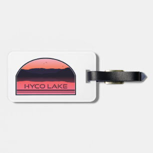 Hyco Lake North Carolina Red Sunrise Luggage Tag