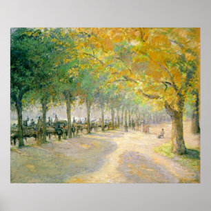 Hyde Park Camille Pissarro 1890 tree autumn fall Poster