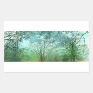 HYDE PARK FOG in ELEGANT EMERALD GREENS Rectangular Sticker