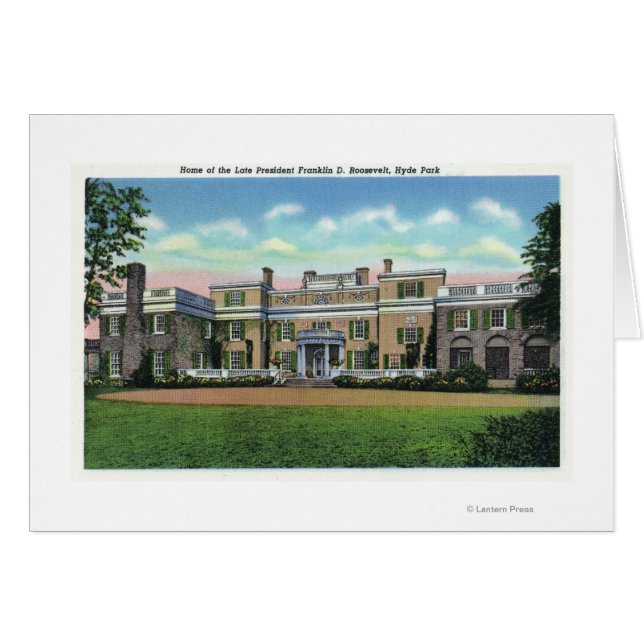 Hyde Park View of President FDR's Mansion (Front Horizontal)