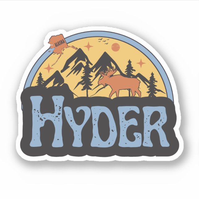 Hyder, Alaska Sticker (Front)