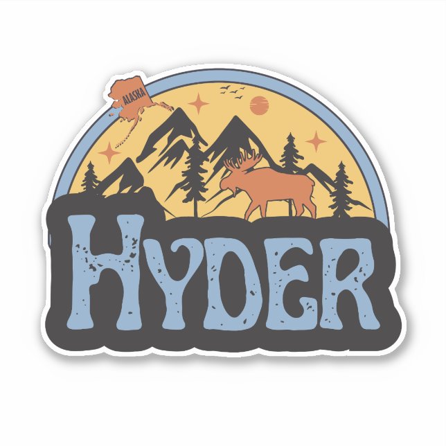 Hyder, Alaska Sticker (Front)