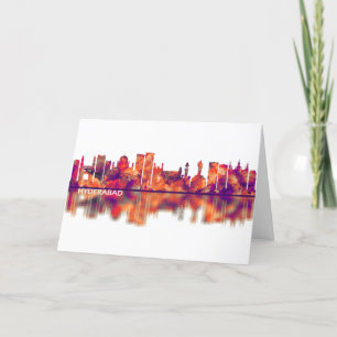 Hyderabad Telangana Skyline Holiday Card