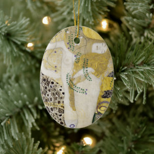 Hydra (aka Water Serpents I) by Gustav Klimt Ceramic Tree Decoration