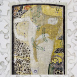 Hydra (aka Water Serpents I) by Gustav Klimt Jigsaw Puzzle<br><div class="desc">Hydra (aka Water Serpents I) (1904-1906) by Gustav Klimt is a vintage Victorian Era Symbolism fine art portrait painting. The Hydra features two women embracing one another as their bodies blend to form a mermaid. The two women have flowing golden hair as they are intertwined. Gold swirls resemble fish scales...</div>