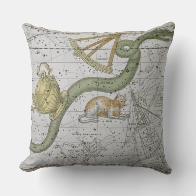 Hydra, from 'A Celestial Atlas', pub. in 1822 (col Cushion (Front)