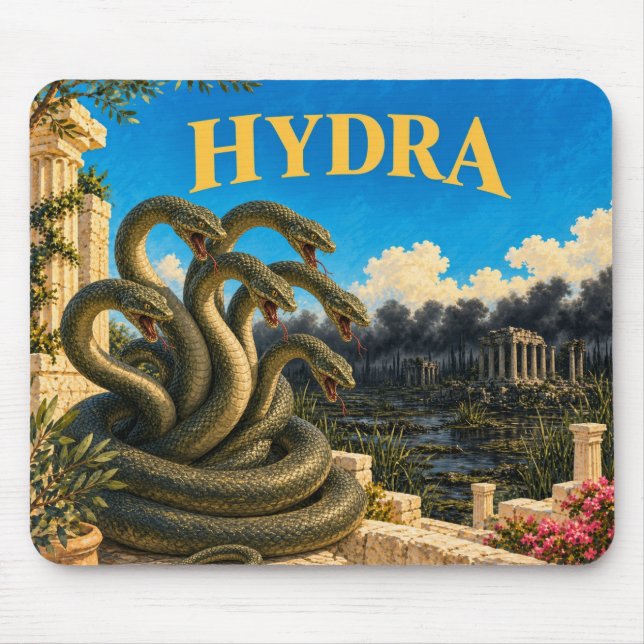 Hydra, Gothic Fantasy Monster Mouse Pad (Front)