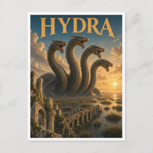 Hydra, Gothic Fantasy Monster Postcard