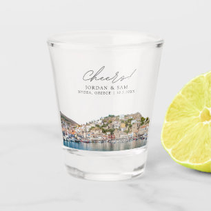 Hydra Photo Wedding Favour Cheers Shot Glass