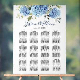 Hydrangea 12 Tables SEATING CHART Acrylic Sign
