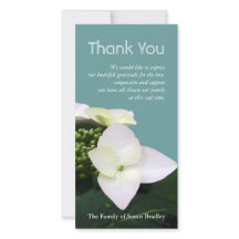 Hydrangea 1 Custom Sympathy Thank You Photo Card