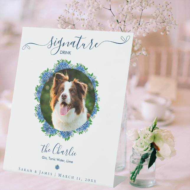 Hydrangea 1 Photo Signature Drink Sign Wedding Pet (Creator Uploaded)