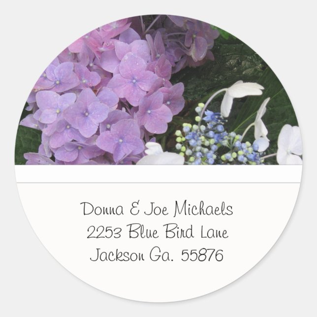 Hydrangea Address Stickers (Front)