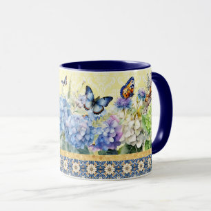 Hydrangea and Butterfly Mug