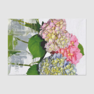 Hydrangea and Mason jar Tissue Paper