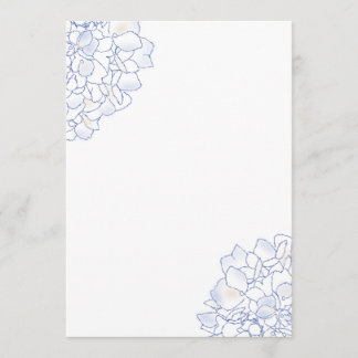 Hydrangea Art White Wedding Program Paper Programme