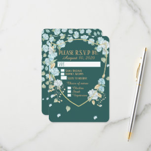 Hydrangea at moonlight RSVP cards