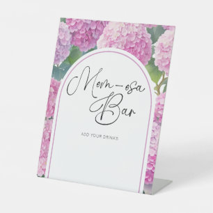 Hydrangea Baby Shower Mum-osa Bar Pedestal Sign
