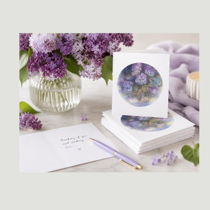 Hydrangea Blank Card   Elegant Floral Note