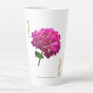 Hydrangea Bloom – Vintage Botanical Fuchsia Latte Mug