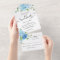 Hydrangea Blue Dusty Light Floral Wedding RSVP