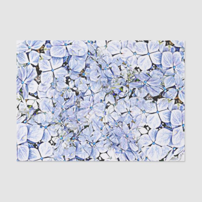 Hydrangea Blue Tissue Paper (Front)