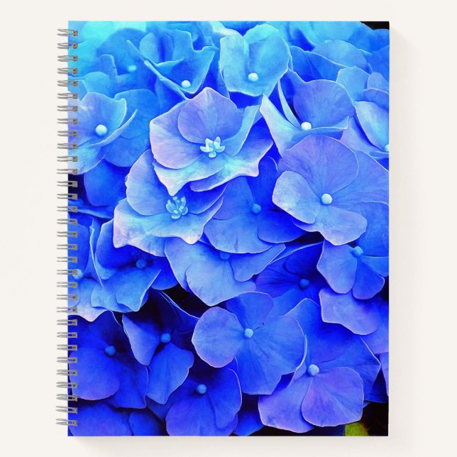 Hydrangea Blues Notebook (Front)