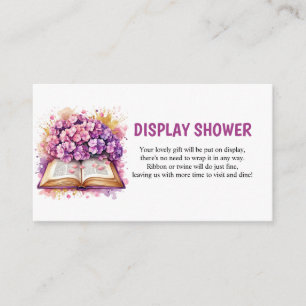 Hydrangea Book Theme Display Shower Enclosure Card