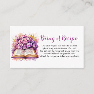Hydrangea Book Theme Enclosure Card