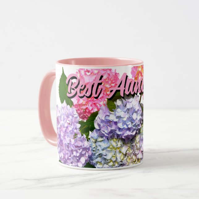 Hydrangea Bouquet best Aunt ever  Mug (Front Left)