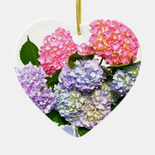 Hydrangea Bouquet Ceramic Tree Decoration (Front)