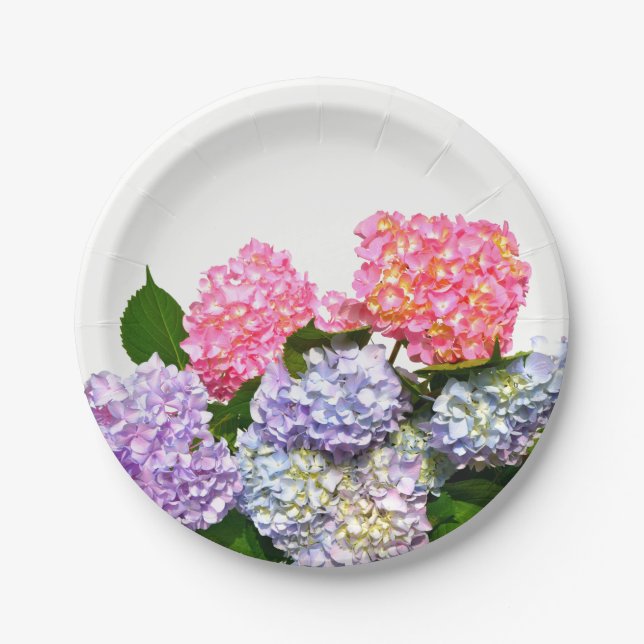 Hydrangea Bouquet Paper Plate (Front)