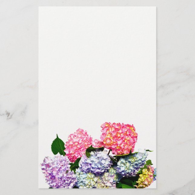 Hydrangea Bouquet Stationery (Front)