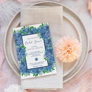 Hydrangea Bridal Shower Invitations With Envelopes