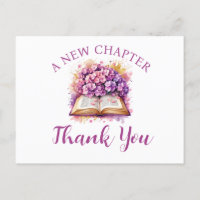 Hydrangea Bridal Shower Thank You Postcard