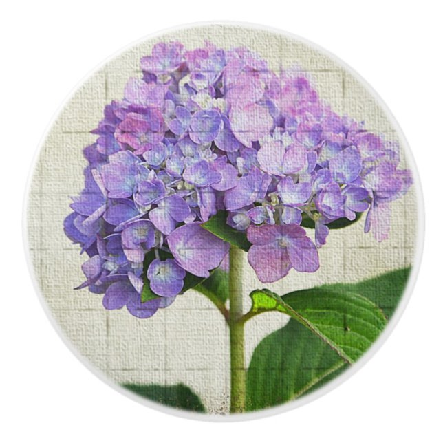 Hydrangea Ceramic Knob (Front)