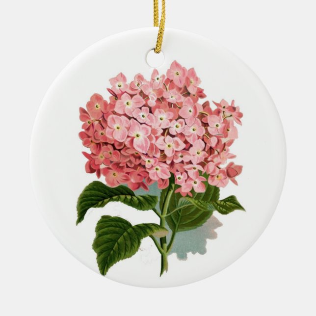 Hydrangea Ceramic Tree Decoration (Front)