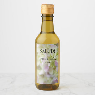 Hydrangea closeup wine label