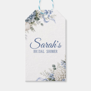 Hydrangea Coastal Bridal Shower Personalized Gift Tags