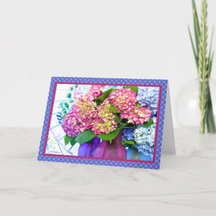 Hydrangea colours & borders II Card