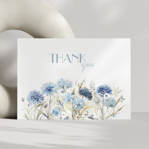 Hydrangea Cornflowers Bridal Shower Thank You Card