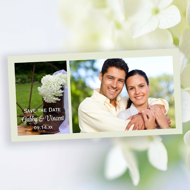 Hydrangea Cowboy Boots Western Save the Date (Creator Uploaded)