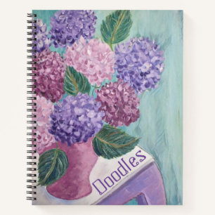 Hydrangea Doodle Sketchbook Notebook