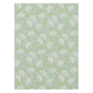 Hydrangea elegant cottagecore dusty blue green tablecloth
