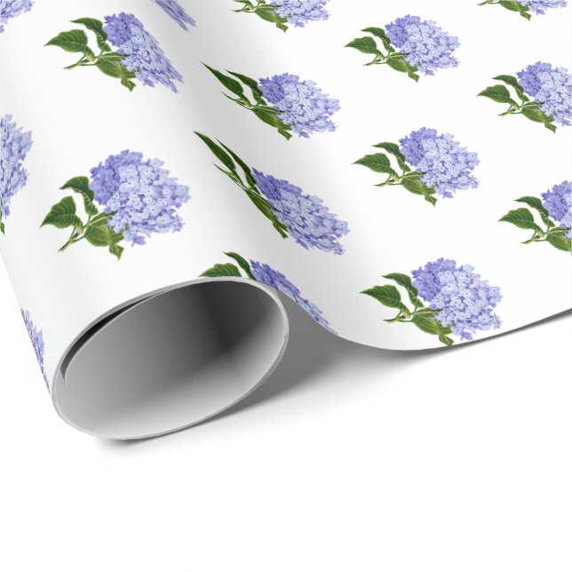 Hydrangea Floral Botanical Wrapping Paper (Roll Corner)