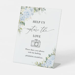 Hydrangea Floral Help Us Capture The Love Sign