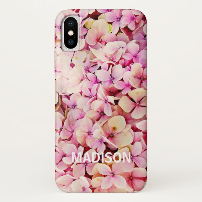 Hydrangea Floral iPhone X Case (Back)